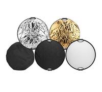 Qukaim 2 in 1 Gold and Silver Photography Lighting Reflector, 80cm / 31.5in Portable Photo Studio Reflector with Carrying Bag, Ideal for Indoor Outdoor Use