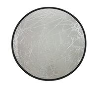 Qukaim 2 In 1 Portable Mini Round Light Reflector, Silver Gold Photography Reflector, 60 cm / 23.6 In, For Photo Lighting, Compact Design, Ideal For Photography