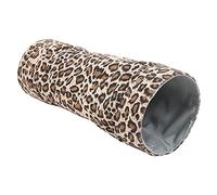 Qukaim 2-Way Hamster Playing Tunnel, Leopard Pattern Pet Tunnel and Tubes for Small Animals, Interactive Play, Ideal for Hamsters and Other Small Pets