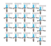 Qukaim 20PCS No Three Way Double Spring Rabbit Drinking Fountain, Water Feeding Nipple Supplies, Farm Accory, White