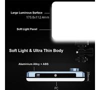 Qukaim 20W RGB Handheld Photography Lamp, Portable LED Light with LED Screen Display, CRI≥ 95Ra, 2500K-9900K Dimmable, 21 FX Lighting Effects, Wirel Control