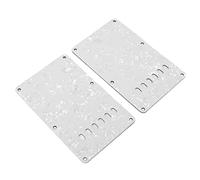 Qukaim 2PCS Electric Guitar Back Cover Plates, PVC Plastic Guitar Guard Backplate Replacement, 6 Holes, White, Electric Guitar Cover Plates, Guitar Backplate Replacement