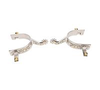 Qukaim 2Pcs Horse Spurs, Stainl Steel Western Cowboys Spurs with Rotating Gear for Equestrian Enthusiasts, Riding Horse Roping Spurs, Equestrian Equipment