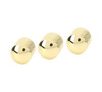 Qukaim 3 Pcs Electric Guitar Knob, Sturdy Metal Universal Potentiometer Replacement Knob, Exquisite Appearance, Silver, Guitar Volume Control Knob