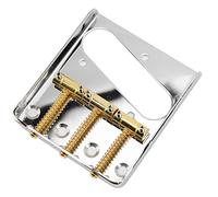 Qukaim 3 String Saddle Bridge Electric Guitar Bridge Replacement, Metal 3 String Saddle Bridge for TLSilver, Guitar Tailpiece Accory, and Stable Design