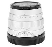 Qukaim 35mm F1.2 Large Aperture Portrait Manual Lens for Canon M3/M5/M6/M6 II/M10/M100/M50, Silver, Mirrorl Camera Accory