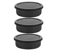 Qukaim 3PCS Black Plastic Portable Lens Rear Cover Body Front Cap Kit for Pentax PK Mount Camera, Lens Cover Kit, Includes Front Cap and Rear Covers
