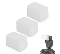 Qukaim 3Pcs Mini Digital Camera Flash Bounce Diffusers Softbox, Fit for Canon 580EX Top Flash, White, Bounce Diffuser, Speedlite Diffuser, Photography Softbox