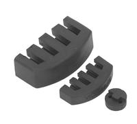 Qukaim 3Pcs Violin Cello Mute Set, Claw Round Style Rubber Practice Silencer, Soft Aging Resistant, Ideal for Violin and Cello, Black