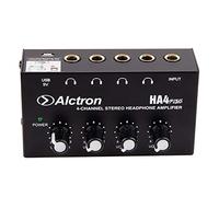Qukaim 4 Channels Headphone Amplifier Compact 4 Channels Mini Stereo Headphone Amplifier, Portable Earphone Amplifier for Recording, Lightweight Design, Ideal for Musicians and o Enthusiasts