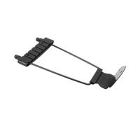 Qukaim 4 String Bass Bridge Electric Bass Bridge, Zinc Alloy Fixed Type, 6 String Height Adjustable Roller Saddle, Replacement for Bass Guitar, Silver