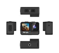 Qukaim 4K 60FPS Action Camera, 24MP WiFi Sports Camera, 170° Wide Angle Lens, Dual Screen, Touch Control, Anti-Shake, 21M Waterproof, Mounting Accories Kit for Diving, Surfing, Skiing, Cycling