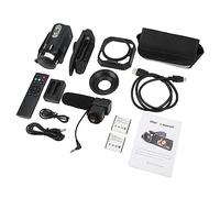 Qukaim 4K HD Digital Video Camera, Wifi Recording Camcorder with Microphone, Lens Hood, Handheld DV, Ideal for Video Recording, Compact Design