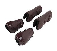 Qukaim 4pcs Horse Tendon Boots, Adjustable Thicken Front Hind Horse Leg Boots for Daily Use, Brown Set L, Horse Hoof Protective Boots, Horse Support Boots, Leg Protector