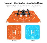 Qukaim 50cm Universal Drone Landing Pad, Foldable Double-Sided Waterproof Hel Replacement for Mavic Mini, Mini 2, Air 2S, Air 2, Mavic 2 Pro, FPV