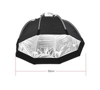 Qukaim 55cm Foldable 8-Pole Octagon Softbox, Carrying Bag Included, Bowens Mount for Studio Strobe Flash Light, Ideal for Photography, Compact Design