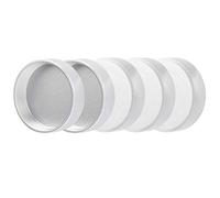 Qukaim 5Pcs C Mount Lens Rear Cap, Portable Metal Protective Cover, Camera Accory Parts, Silver, Lens Cap, Rear Lens Cover, Lens Back Cap