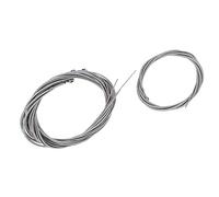Qukaim 5Pcs Electric Bass Strings, Stainl Steel Silver Replacement Parts Accories for Electric Bass, Construction, Standard Size