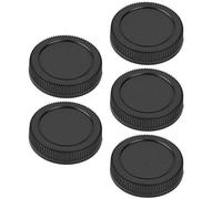 Qukaim 5Pcs Plastic Rear Lens Cap, Protective Cover for M4/3 Mount Camera, Lens Cap, Camera Lens Cover, Design, ential Accory