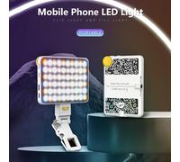 Qukaim 5W Bi-Color LED Photography Lamp, Dimmable Pocket Vlog Light, 2500K-9000K Color Temperature, 2000mAh Battery, 60 LED Beads, 1/4in Threaded Holes, Portable for Live Streaming