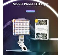 Qukaim 5W Bi-Color LED Photography Lamp, Dimmable Pocket Vlog Light with LCD Screen, 2500K-9000K Color Temperature, 60 LED Beads, 2000mAh Battery, 1/4in Threaded Holes