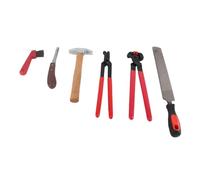 Qukaim 6 Piece Set Profional Horse Farrier Hoof Trim Tool, Hoof Nippers and Horseshoe Plier, Nail Trimming Tool for Farriers, Heavy-Duty Hoof Care Equipment