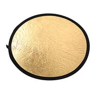 Qukaim 60cm 2 in 1 Photography Lighting Reflector, Portable Photo Studio Reflector with Gold and Silver s, Includes Carrying Bag, 23.6 in