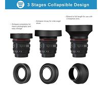 Qukaim 67mm Lens Hood Set, Tulip er Lens Hood + Rubber Lens Hood + Lens Cleaning Cloth, Compatible with Canon EOS 7D 70D 77D 80D 90D Rebel T7i T6i T6s, EF-S 18-135mm f/3.5-5.6