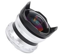 Qukaim 7.5Mm F2.8 Fx Mount Ultra Wide Angle Fisheye Scenery Lens for Fuji Xt4/Xt3/Xt30/Xs10, Silver, Mirrorl Camera Lens