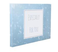 Qukaim 7 Inch Video Greeting Card, Rechargeable Digital Picture Frame with 2GB Memory, DIY HD Video Brochure for Mother's Day, Father's Day, Christmas, Anniversary, Blue