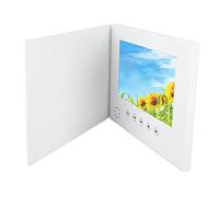 Qukaim 7in Digital Picture Frame, IPS Display Video Greeting Card with Rechargeable Battery, Wedding Video Album for Christmas, Anniversary, and Special Ocns