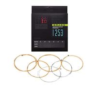 Qukaim Acoustic Folk Guitar Strings, Steel Core, Golden-Copper Winding, Light-Coated, Anti-, 6 Pcs/Set, Steel Guitar Strings for Acoustic Guitars