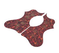 Qukaim Acoustic Guitar Pick Guard Accory 2Pcs Guitar Guard Plastic Pickguard Plate Set, Replacement for Acoustic Guitar, Brown, Design, Easy Installation