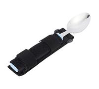 Qukaim Adaptive Cutlery - Weighted Spoon with Adjustable Strap for Parkinson's & Arthritis, BPA-Free Ergonomic Utensils for Elderly (25cm, 41g Non-Slip Design)