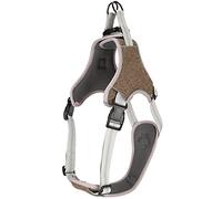 Qukaim Adjustable Dog Harness Outdoor Dog Vest Harness, Adjustable Anti-Lost Reflective Vest for Large Medium Dogs, Coffee Color, XXL, PVC Reflective Strip, Pet Safety Harness