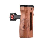 Qukaim Adjustable Wooden Camera Cage Handle, Left/Right Side Hand Grip with 1/4 Inch Screw, Style Mount, Cold Shoe Mount, Mini Wrench, Compatible with SmallRig Video Cage