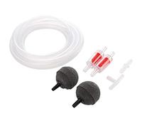 Qukaim Air Pump Accories Sea Hydrometer Salinity Specific Gravity Test Tool, Aquarium Testing Accory with Suction Cup, Check Valve, Air Stone, 3-Way Hose Set, HD T H018