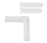 Qukaim Air ValveL？ Shape Connector 30 Pcs Aquarium Air Valve Connector, 8/4Mm Straight 3 Way L-Shape Plastic Connecting Tube, 8Mm L-Shape Connector