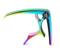 Qukaim Alloy Guitar Capo Guitar Capo, Zinc Alloy Electric Capo in Gorgeous Colors for Folk and Pop Acoustic Guitars, FC-03 Model, Lightweight, Easy to Use