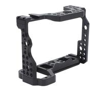 Qukaim Aluminum Alloy Camera Cage for A7R3 A74, Features 1/4 Inch 3/8 Inch Screw Holes and Cold Shoe Mount, Lightweight Design for Enhanced Stability and Accory Mounting