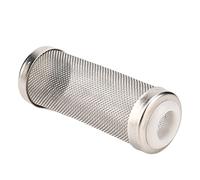 Qukaim Aquarium Filter Intake Cover Aquarium Filter Guard Mesh, 304 Stainl Steel Intake Cover, Safe Shrimp Net for Fish Tank Filtration, White, Inner Diameter 12mm/0.47in, Small