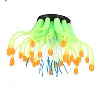 Qukaim Aquarium Landscape ers Artificial Coral Silicone Simulation Water Plant, Aquarium Fish Tank Decoration Ornament, Orange, 15 cm Tall, Realistic Coral Tree Decor