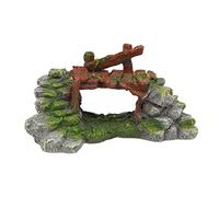 Qukaim Aquarium Resin Bridge Floating Fish Tank Decoration, Colorful Resin Cartoon Diver Bridge, Small Cute Aquarium Ornament for Freshwater and Seawater, Space-Saving Design, 10 x 3 x 4 in
