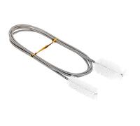 Qukaim Aquarium Rube Cleaning Brush Flexible Hose Cleaning Brush, Stainl Steel Double Ended Brush for Aquarium Filter Pump, Spring Brush for Aquarium Rube Cleaning, White