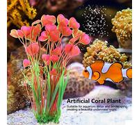 Qukaim Artificial Coral Plant Plastic Vivid Artificial Coral Plant Ornament for Aquarium, Underwater Fish Tank Decoration, Pink, 30 cm Long, Realistic Design