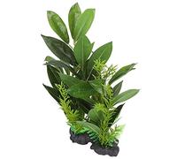 Qukaim Artificial Leaffor Fish Tank Aquarium Simulation Water Grass, Artificial Leaf Plant Ornament for Fish Tank Decoration, Plastic Rattan, Landscape Rockery, 30 cm Long, Ideal for Reptile Boxes