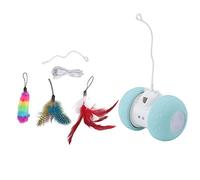Qukaim Automatic Cat Toy Interactive Cat Toys Electric Squeaky Rolling Ball, USB Rechargeable Automatic Kitten Toy with LED Lighting, Fortune Cat Model, Pet Water Fountain