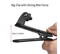 Qukaim Backpack Strap Cap Clip Mount, 360 Degree Rotary Clamp Arm for Hero 7/6/5/4/3+, Yi Lite 4K, Action Camera Accories