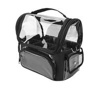 Qukaim Barber Bag 2Pcs Hair Spray Bottle, 300ml Large Capacity Fine Mist Sprayer, Versatile Hair Stylist Tool Bag with Strap, Barber Scissor Storage Bag for Salon, Black