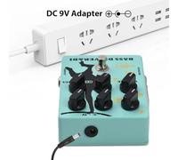 Qukaim basspedals Driver and DI Box Bass Effector Pedal, XLR Output, True Bypass, DC 9V, 6.35mm Input/Output Interface for Electric Bass Guitar